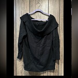 Torrid Deep Black Off Shoulder Marilyn Sweatshirt